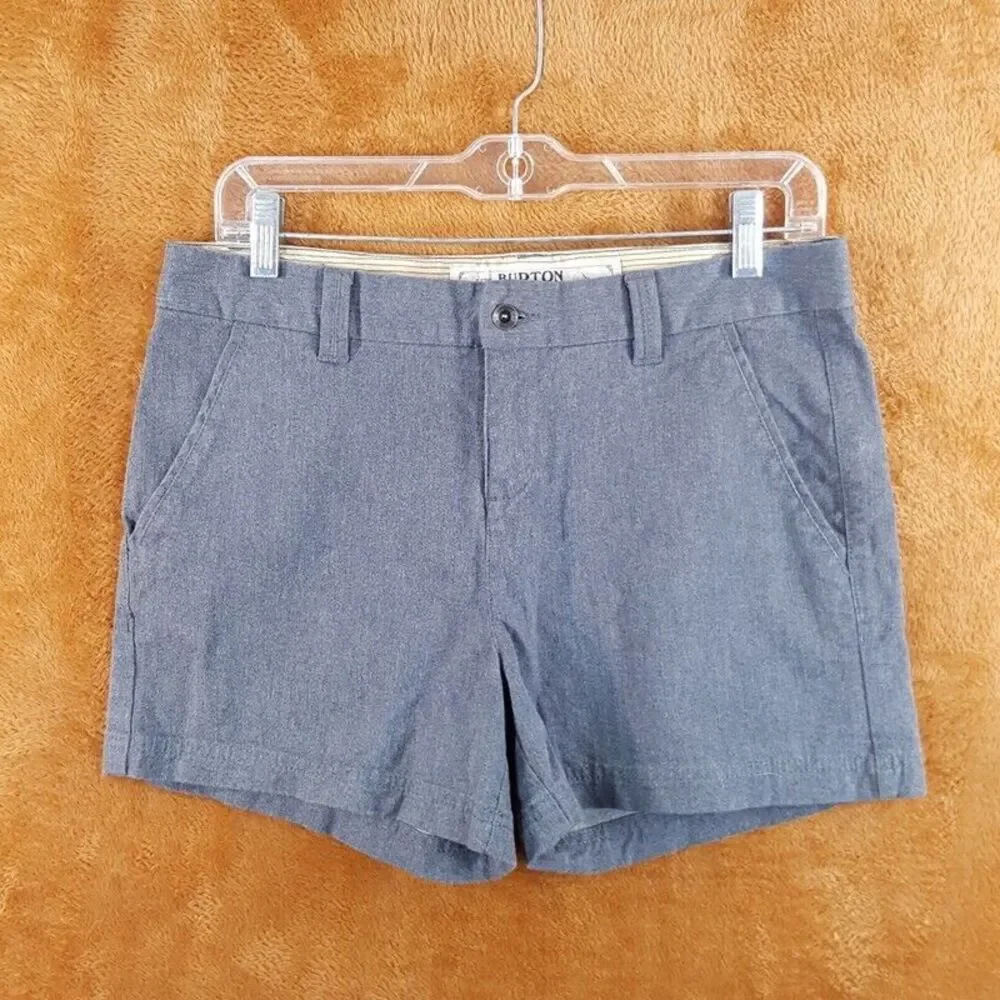 BURTON Youth Shorts Size 14 16 Gray Chino Lined Pockets Girls